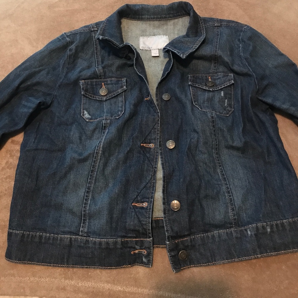 Old navy distressed denim jacket